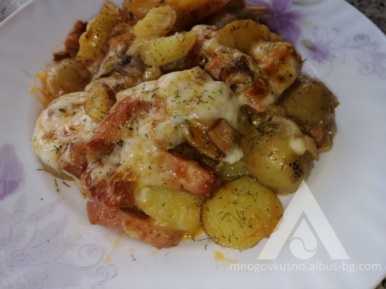 лазаня с колбас